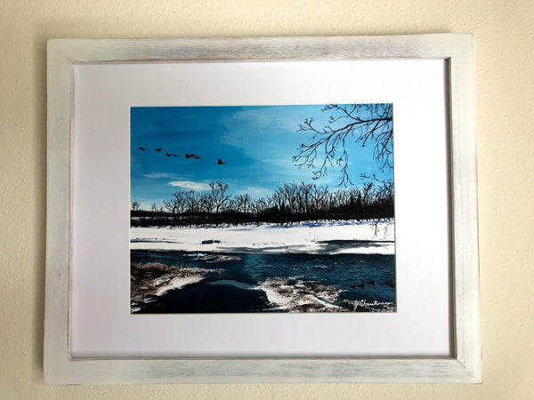 Maumee River in Winter-Print