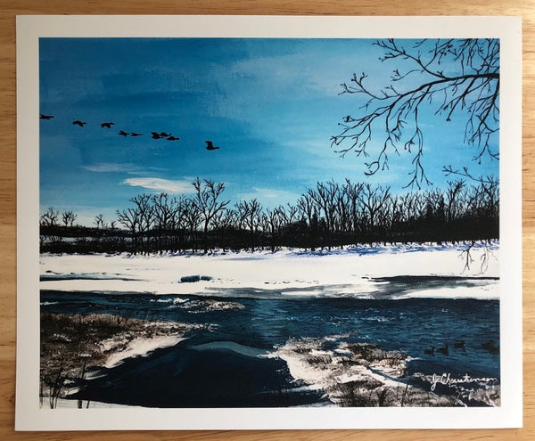 Maumee River in Winter-Print