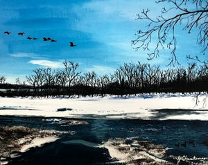 Maumee River in Winter-Print