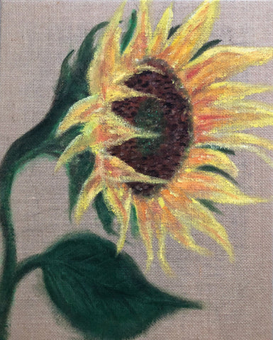 Sunflower on Burlap-Print