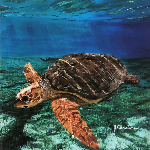 Sea Turtle in Belize—Print